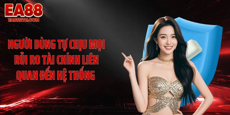 Người dùng tự chịu mọi rủi ro tài chính liên quan đến hệ thống 